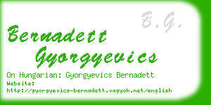 bernadett gyorgyevics business card